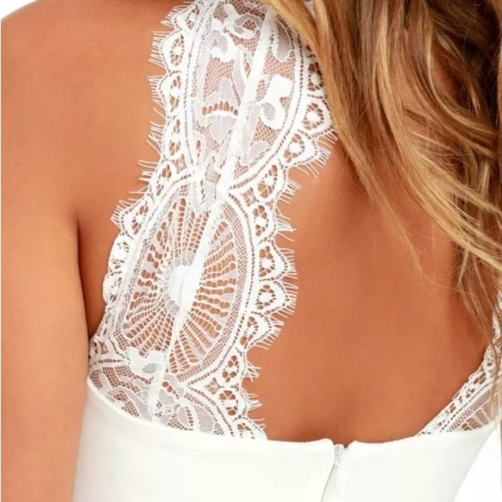 Lulu's Ivory Lace Dress - Picture 16 of 16
